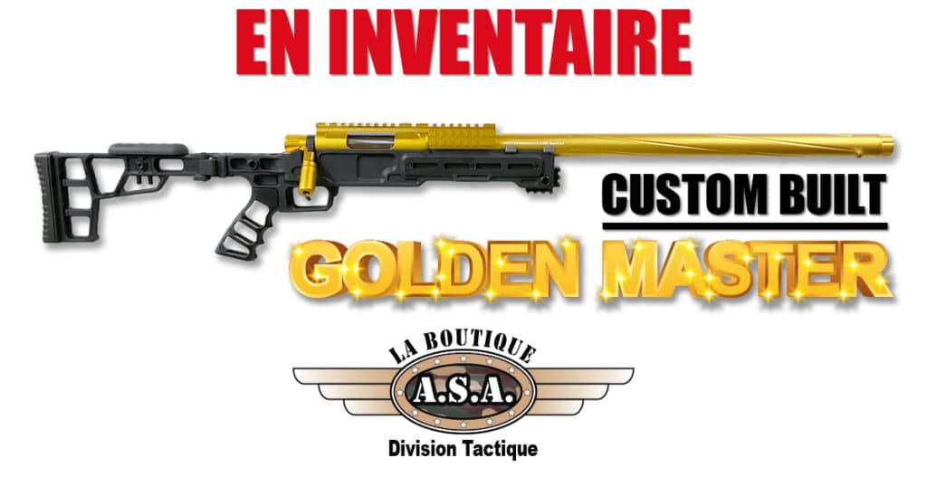 AIRSOFT SNIPER GOLDEN MASTER ASA AIRSOFT SLONG MAPLE LEAF ACTION ARMY