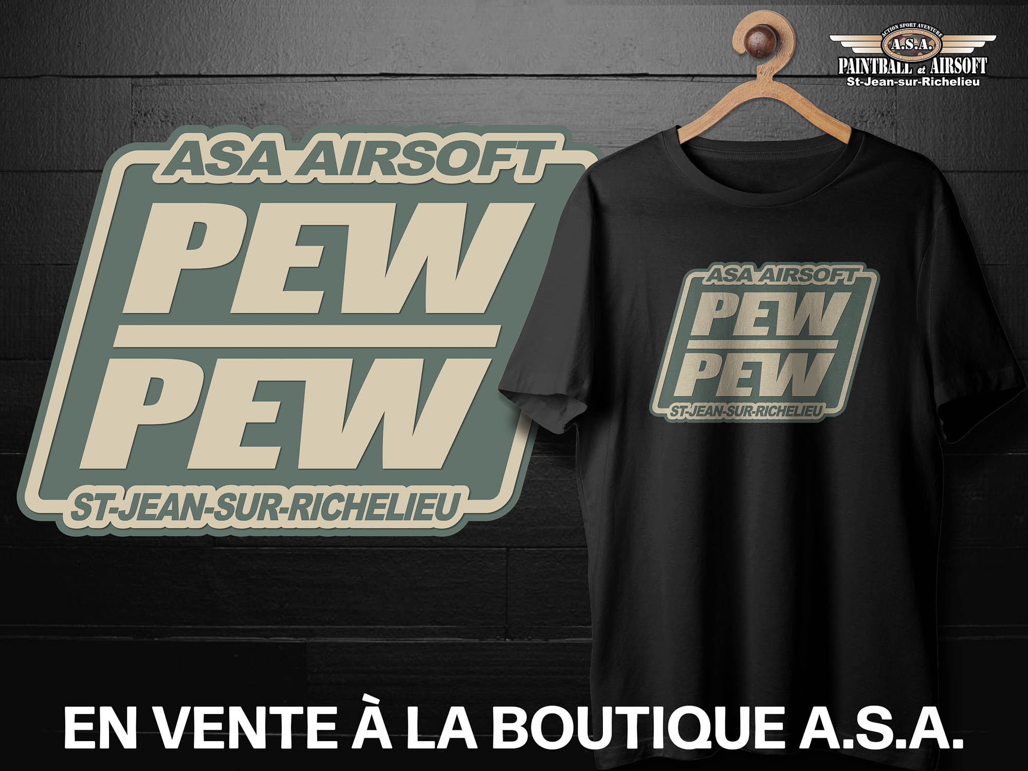 T-Shirt ASA Airsoft Pew Pew