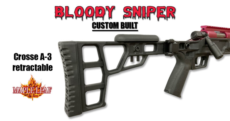 BLOODY SNIPER BOUTIQUE ASA AIRSOFT CROSSE RETRACTABLE A3 MAPLE LEAF