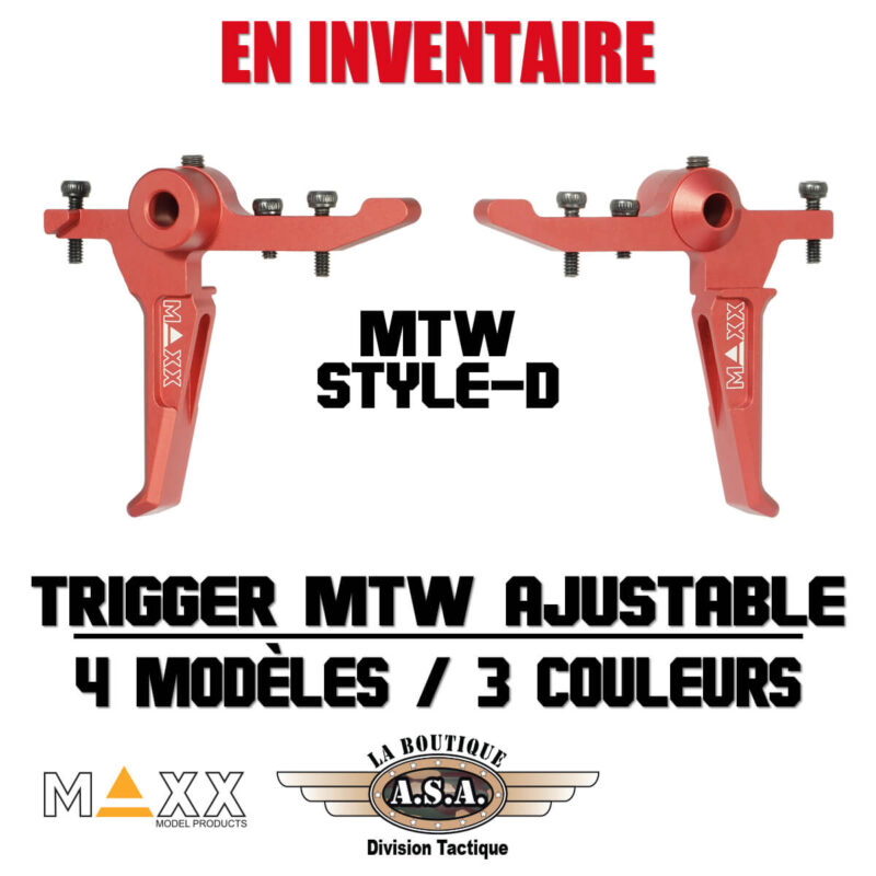 AIRSOFT MAXX TRIGGER MTW AJUSTABLE STYLE B-C-D-E BOUTIQUE ASA AIRSOFT