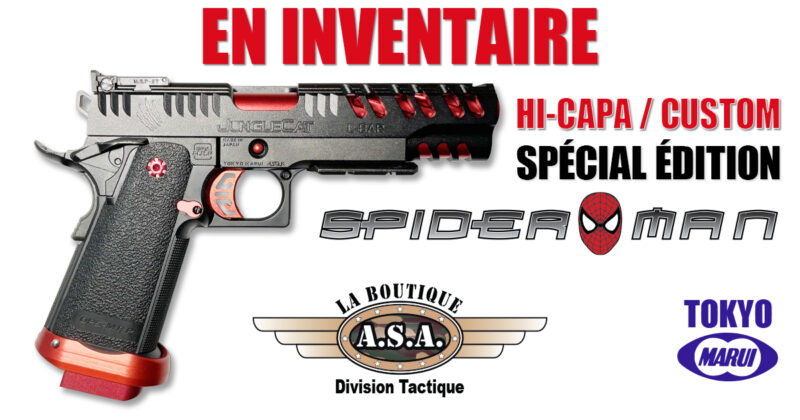 SPIDER MAN TOKYO MARUI HI-CAPA OPS MRP NOIR CANON ROUGE BOUTIQUE ASA AIRSOFT