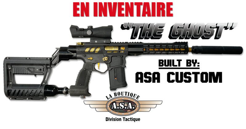 The Ghost HPA Sniper Gun Black & Gold Boutique ASA Paintball Airsoft